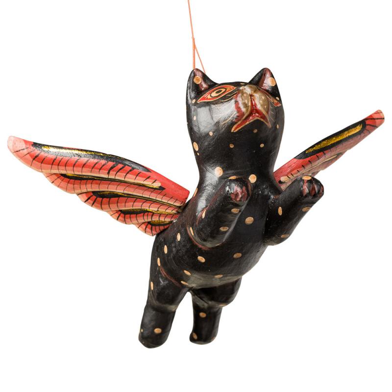 Flying cat - Wooden Hanging