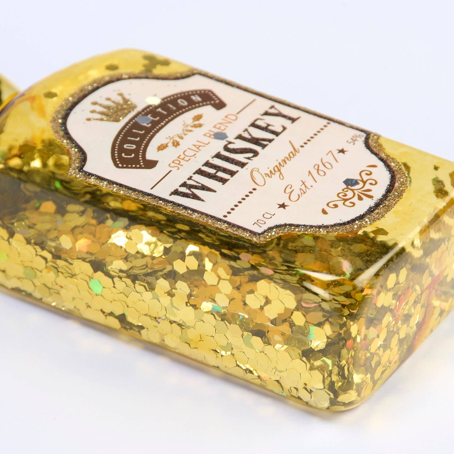 Glass Whiskey Bottle Ornament