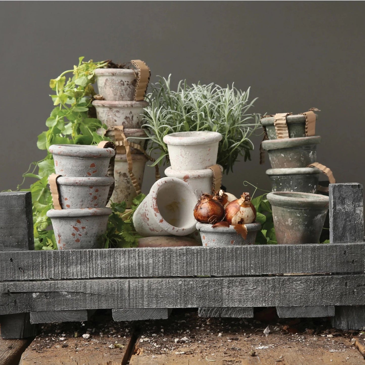 Mini Distressed Clay Planter