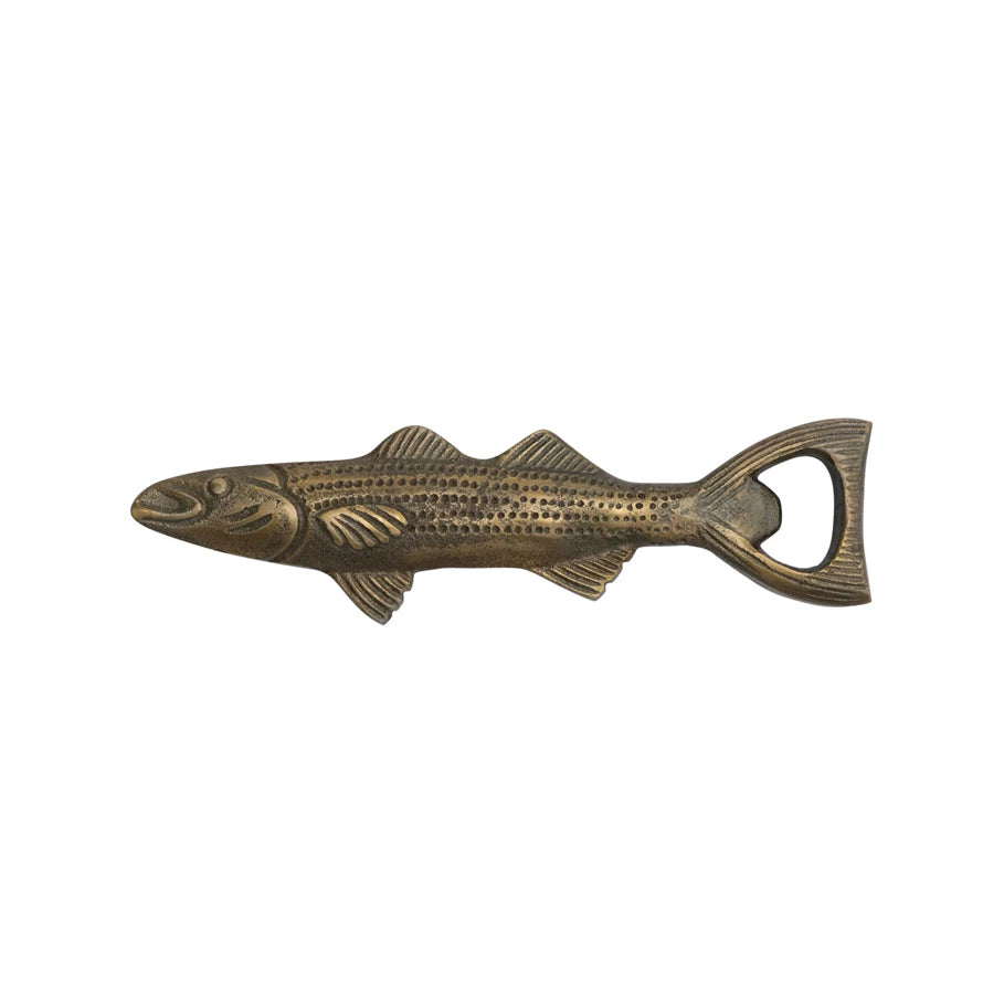 Fish Bottle Opener - Antique Gold