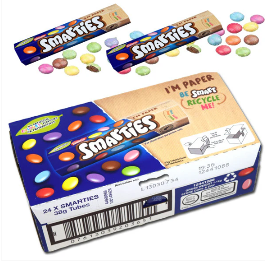 britsrus - Nestle Smarties Hexatube - 24 x 38g UK IMPORT