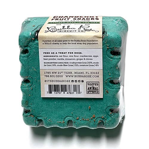 Cranberry Dog Treat Fruit Crate Box - Bubba Rose Biscuit Co.