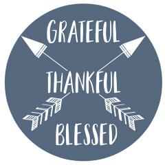 Grateful Thankful Blessed - Iron On Patch