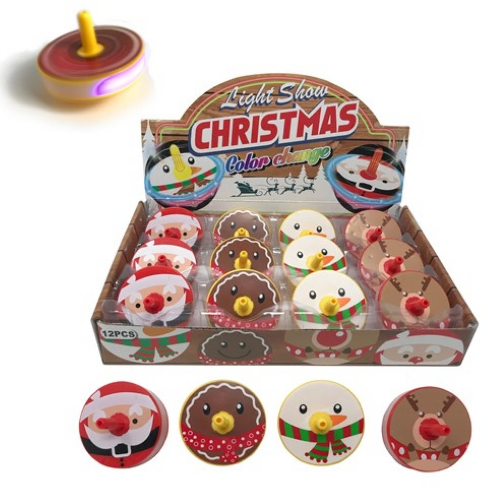 Christmas Light Up Spinning Tops - Ganje’s