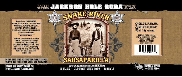 Jackson Hole - Sarsaparilla Soda - Ganje’s