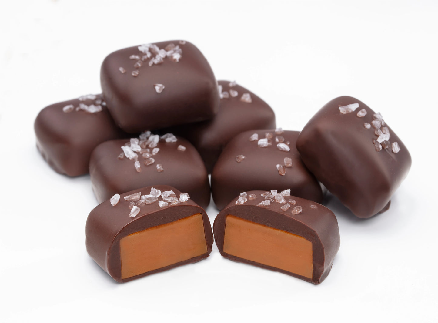 Dark Chocolate Sea Salt Caramels - Annie B's