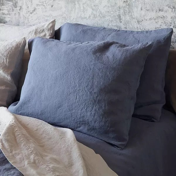 French Linen Sheet Set - Ink - Ganje’s