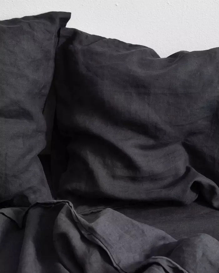 French Linen Sheet Set - Charcoal - Ganje’s