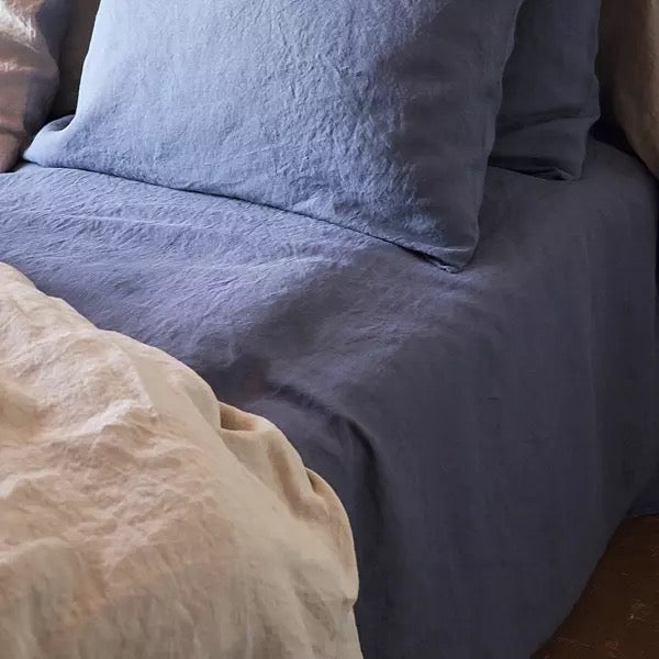 French Linen Sheet Set - Ink - Ganje’s
