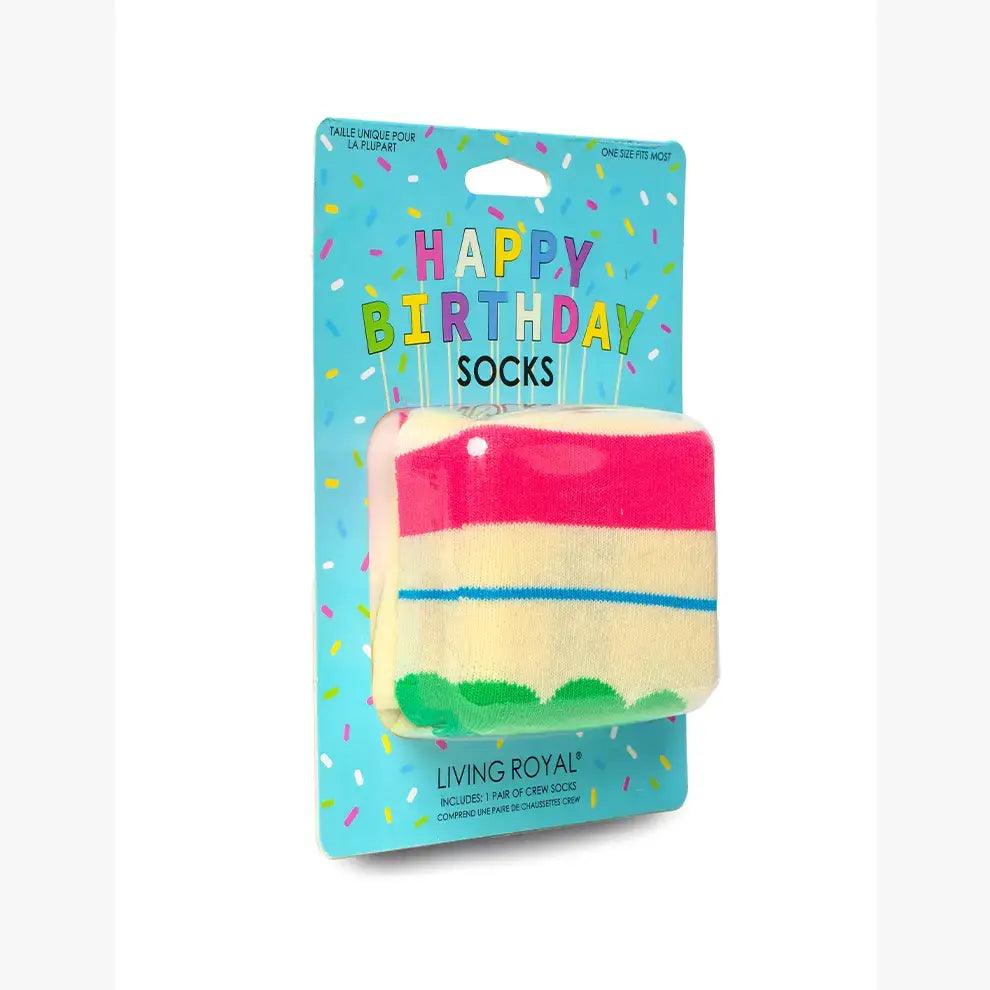 Cake - "It's My Birthday" - 3D Packaged Crew Socks