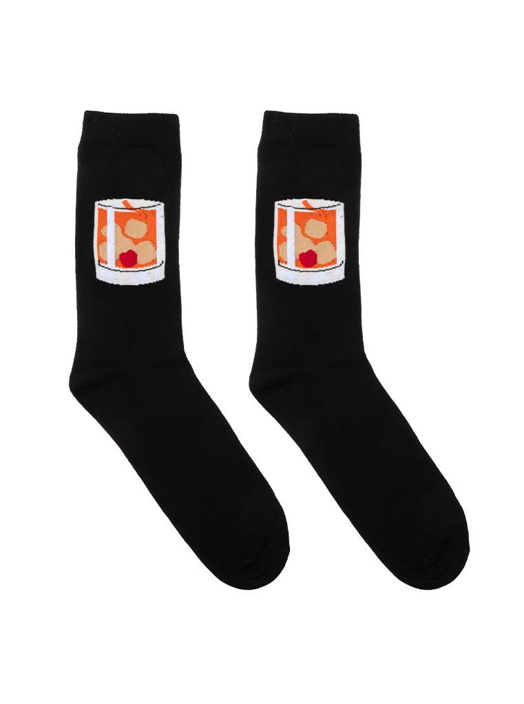 Whiskey Old Fashioned - 3D Packaged Crew Socks