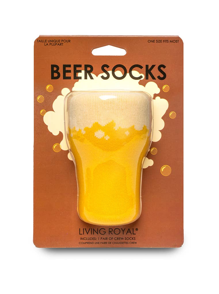 Beer Glass - 3D Packaged Crew Socks