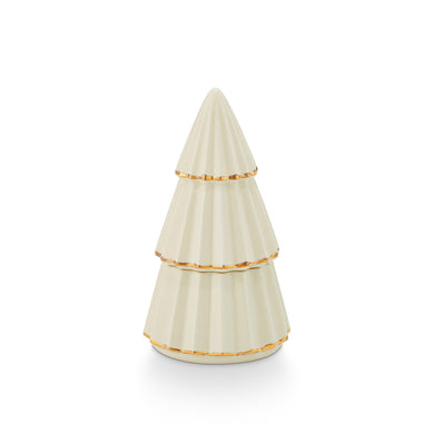 Cream Gilded Tree Candle - Cozy Cashmere