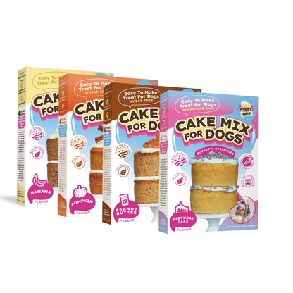 Puppy Cake - Dog Birthday Cake Mixes with Icing - Peanut Butter