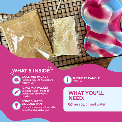 Dog Birthday Cake Kit: Pumpkin (wheat-free)