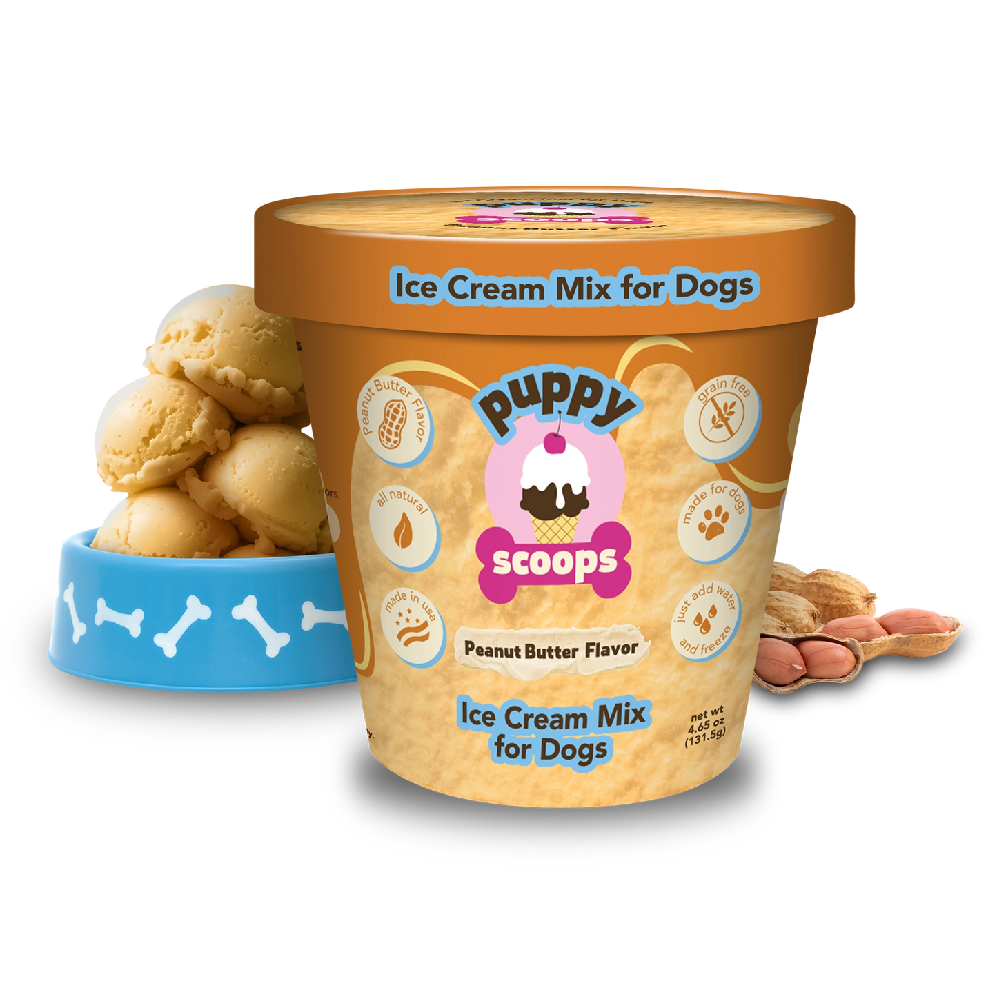 Puppy Scoops Ice Cream Mix - Peanut Butter