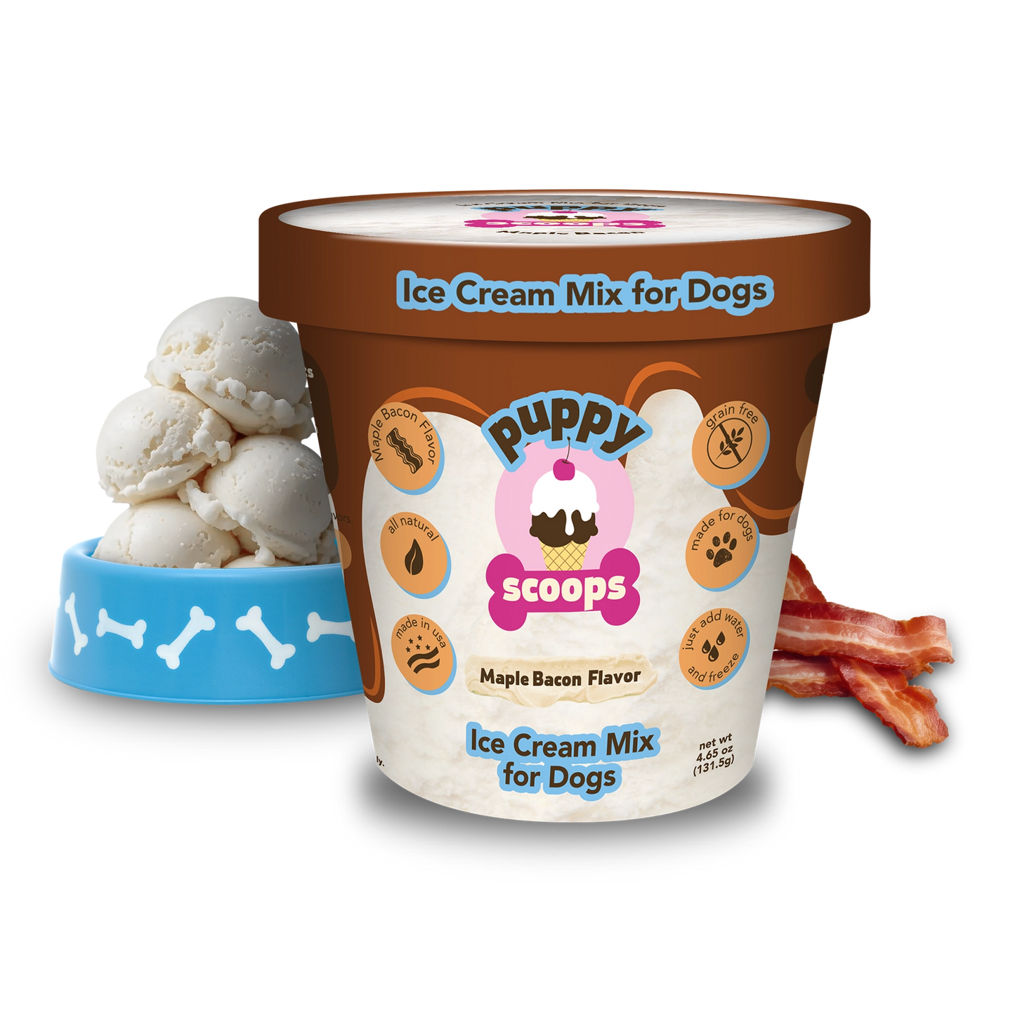 Puppy Scoops Ice Cream Mix - Maple Bacon