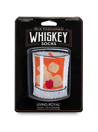 Whiskey Old Fashioned - 3D Packaged Crew Socks