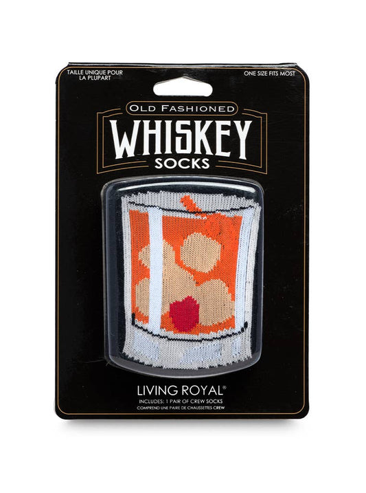 Whiskey Old Fashioned - 3D Packaged Crew Socks