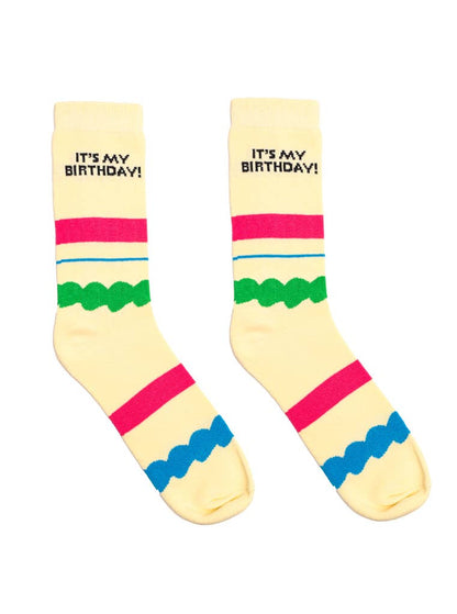 Cake - "It's My Birthday" - 3D Packaged Crew Socks