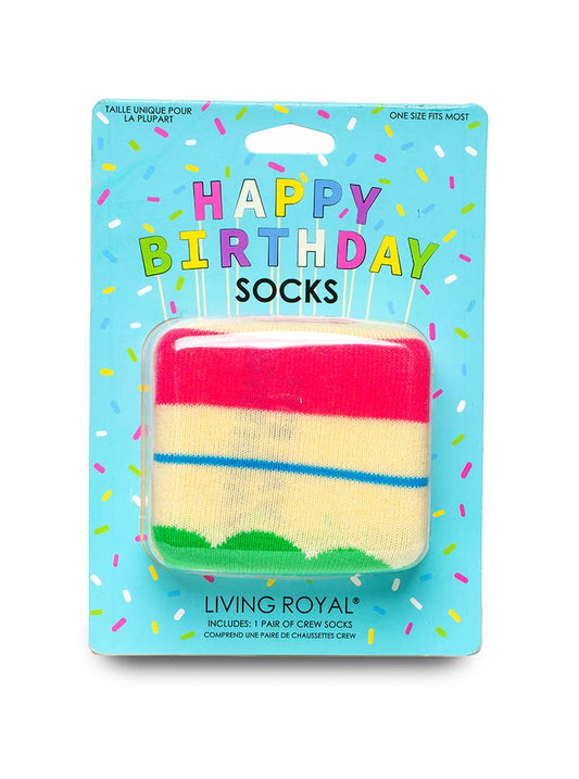 Cake - "It's My Birthday" - 3D Packaged Crew Socks