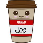 Coffee Cup Joe - Iron On Patch