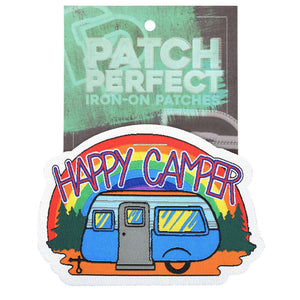 Rainbow Happy Camper - Iron On Patch