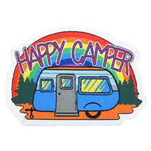 Rainbow Happy Camper - Iron On Patch