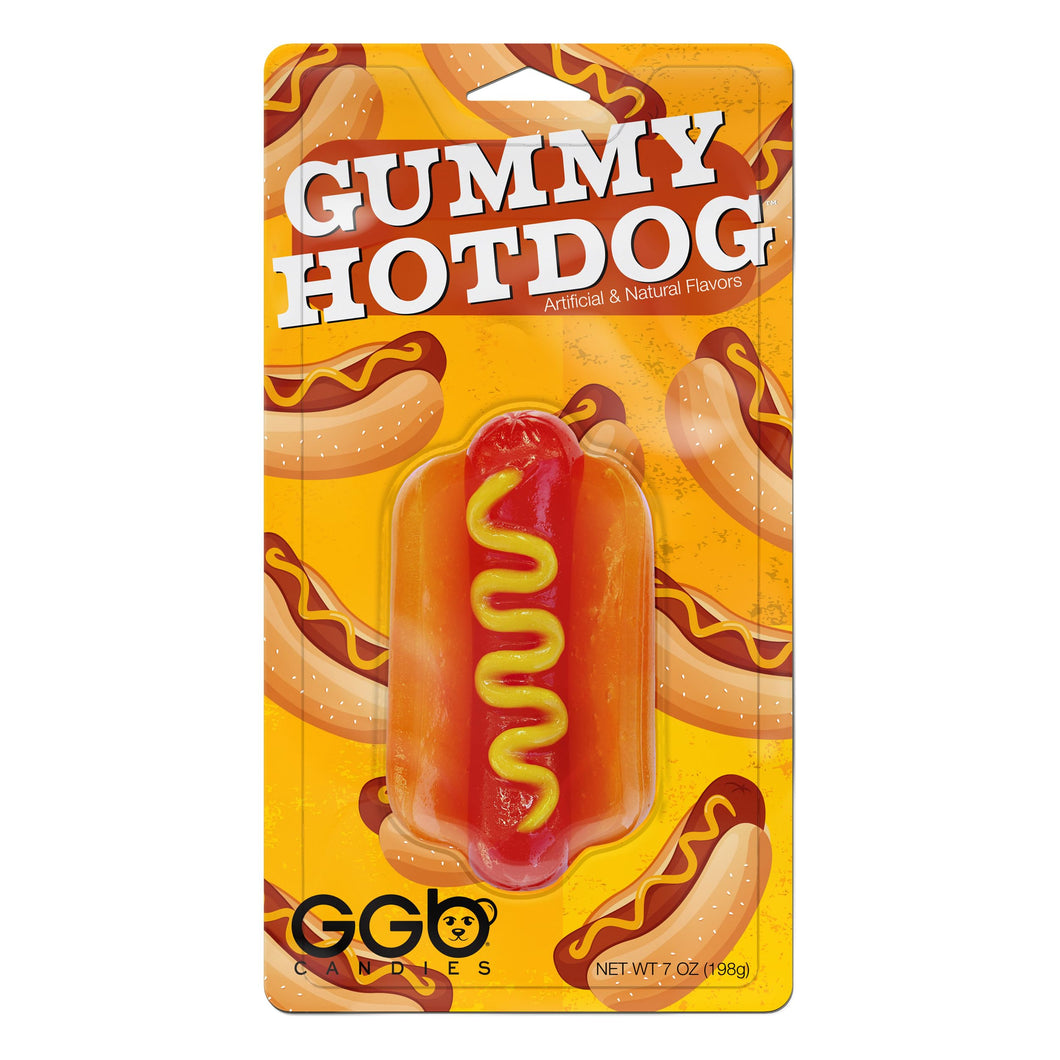 Gummy Hot Dog with Mustard