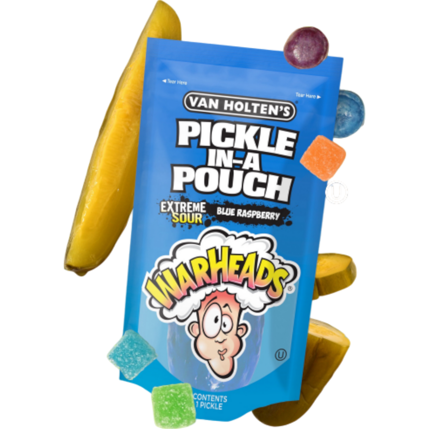 Warheads - Blue Raspberry Dill Pickle - Extreme Sour