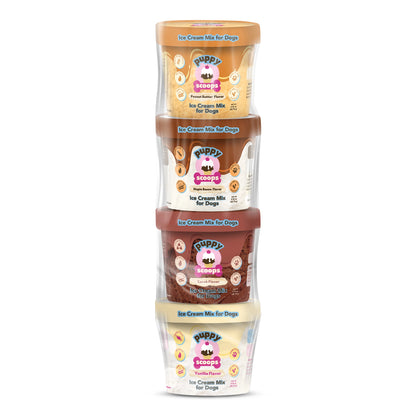 Puppy Scoops Ice Cream Mix - Sample Pack - All 4 Flavors