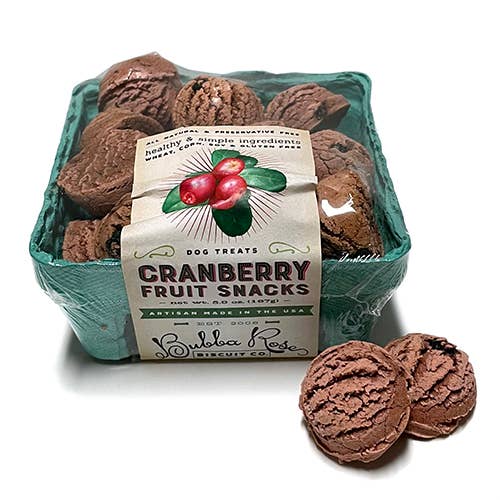 Cranberry Dog Treat Fruit Crate Box - Bubba Rose Biscuit Co.