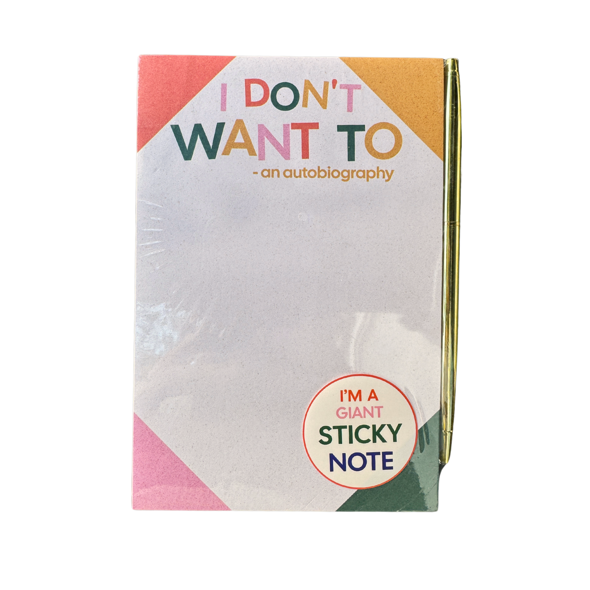 I Don't Want To - Notepad Sticky Note – Violets & Cream