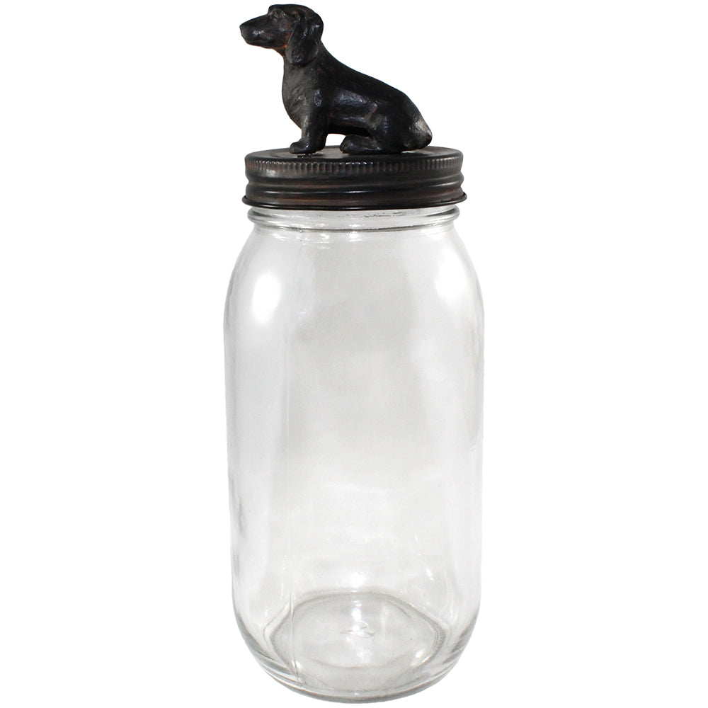 Glass Mason Jar - Puppy Lid