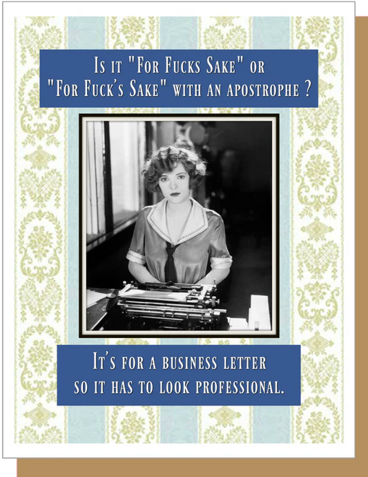 For Fucks Sake - Friendship Greeting Card