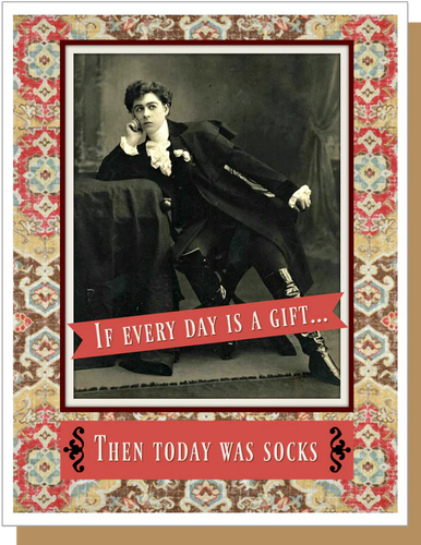 Today Was Socks - Greeting Card