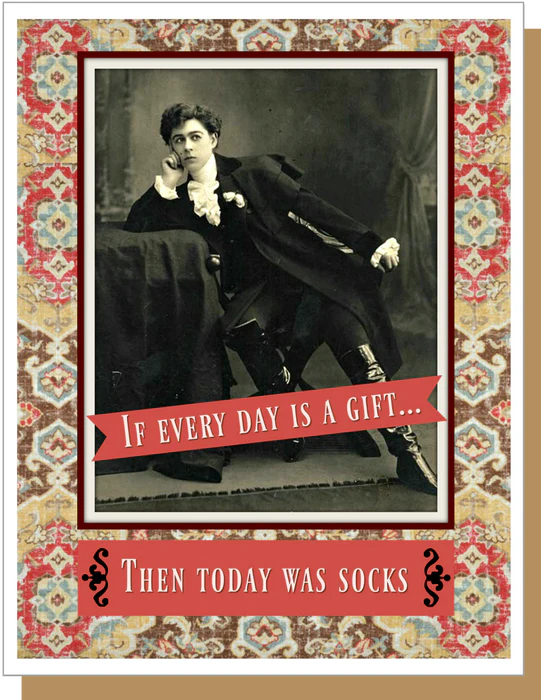 Today Was Socks - Greeting Card