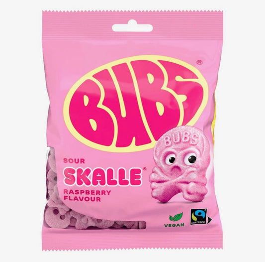 Bubs Raspberry Foam Skulls