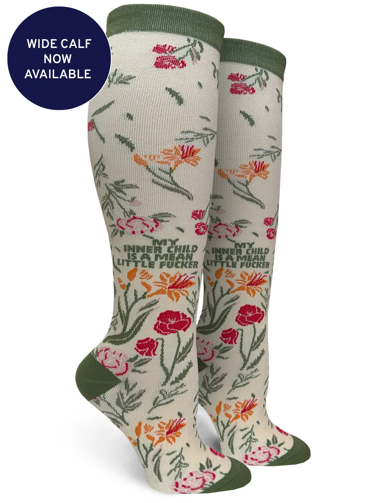 My Inner Child Is A Mean Little Fucker - Womens 15-20 mmHg Compression Socks