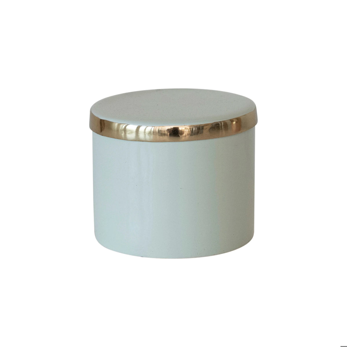 Mint Enameled Metal Box