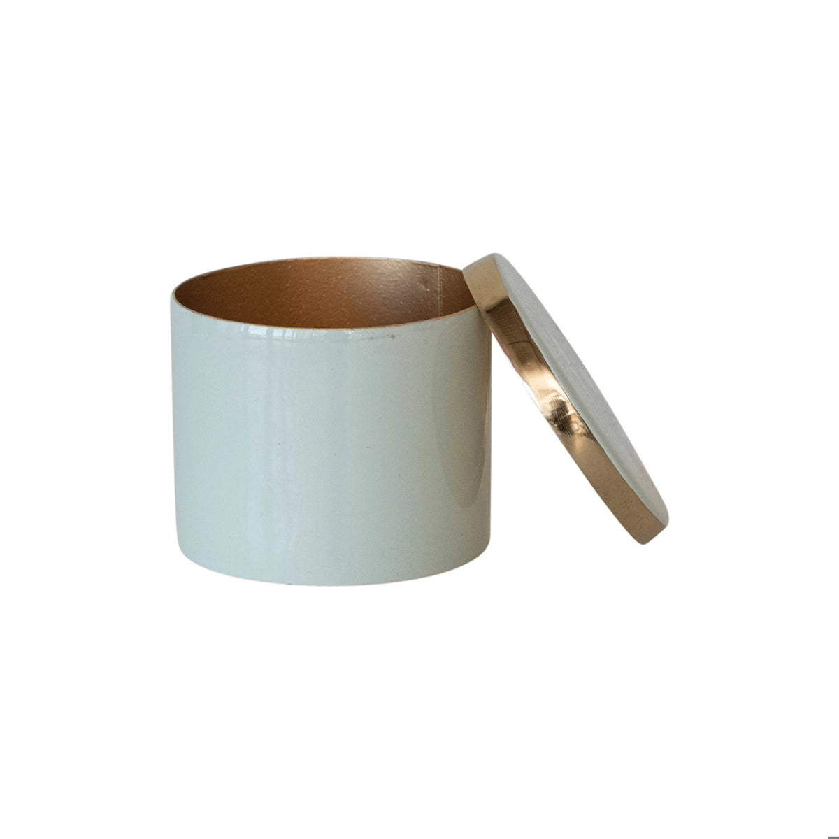 Mint Enameled Metal Box