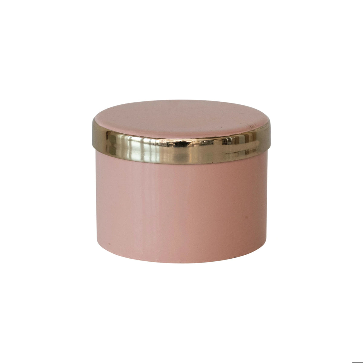 Pink Enameled Metal Box