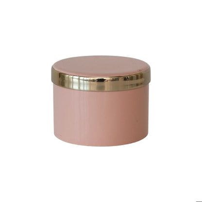 Pink Enameled Metal Box