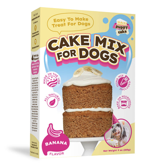 Puppy Cake - Dog Birthday Cake Mixes with Icing - Banana