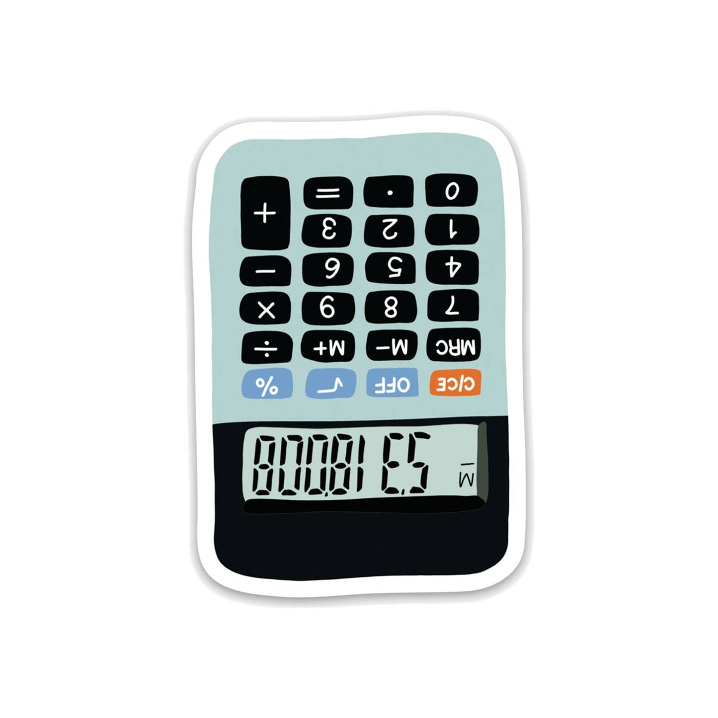 Drawn Goods - Boobies calculator funny sticker