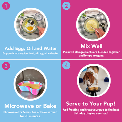 Dog Birthday Cake Kit: Banana