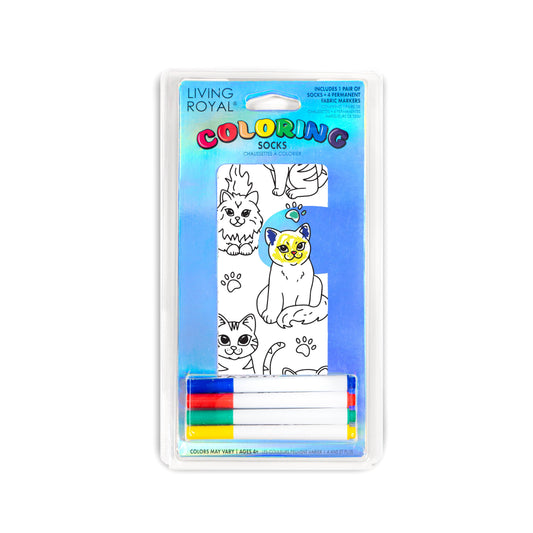 DIY Coloring Kit - Feline Friends - Ankle Socks
