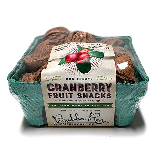 Cranberry Dog Treat Fruit Crate Box - Bubba Rose Biscuit Co.