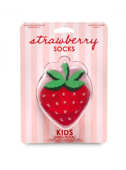 Strawberry - 3D Packaged Kids Crew Socks
