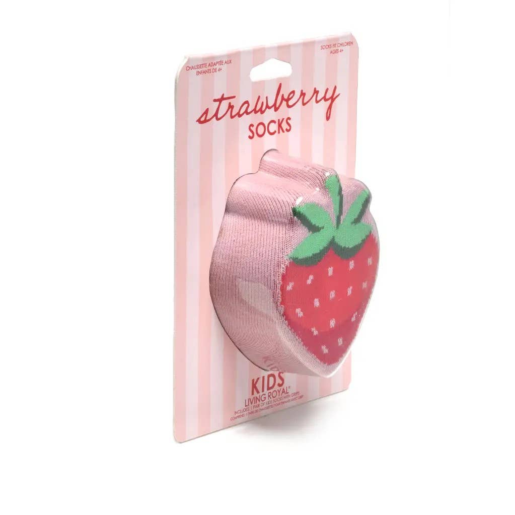Strawberry - 3D Packaged Kids Crew Socks